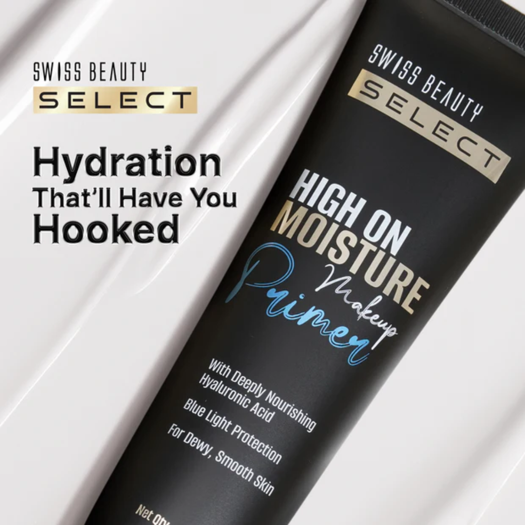 Swiss Beauty Select High On Moisture Makeup Primer – Hydration + Blue Light Protection