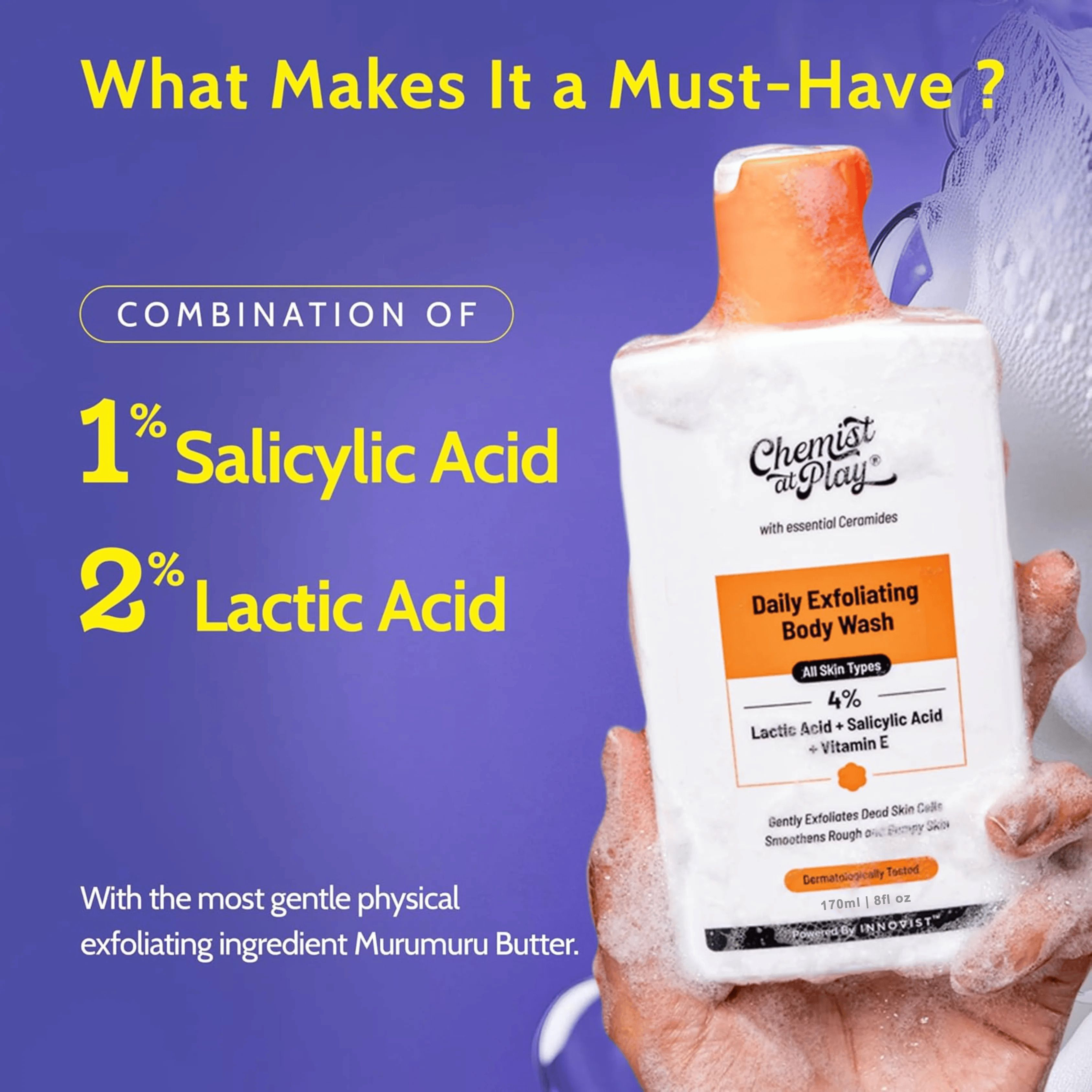Exfoliating Body Wash (Instant Removing tan & Brighten up skin)