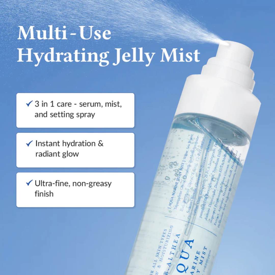 Dr. Althea Aqua Marine Jelly Mist | 3-in-1 Hydration, Dewy Glow & Makeup Setting
